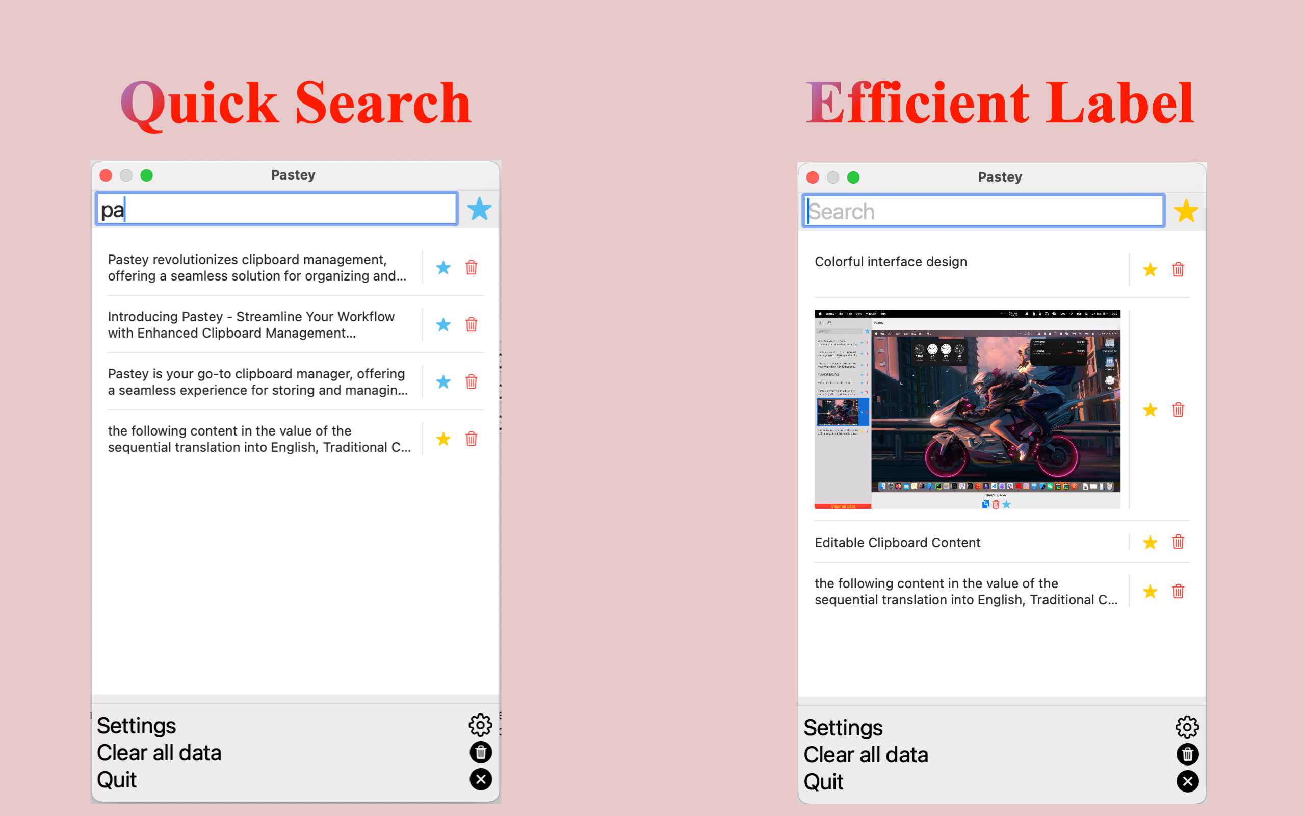 Intuitive Search Functionality: Navigating Clipboard History with Ease